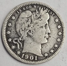 1901 P Barber Quarter uncertified *BETTER DATE*