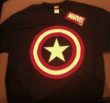 Captain America T-shirt LARGE W/Tags NOS New old stock, never worn washed 2007