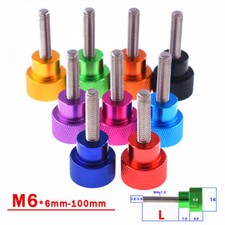 Aluminum Stainless Steel Knurled Thumb Screw M6 Thumbscrew Bolts 6mm-100mm Long