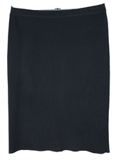 MING WANG Women's Stretch 100 Acrylic Knitted Pencil Skirt Solid Black Size 4