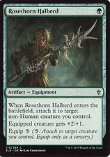 Rosethorn Halberd MTG Equipment Artifact Card ELD 175/269 +2/+1 Elf Weapon