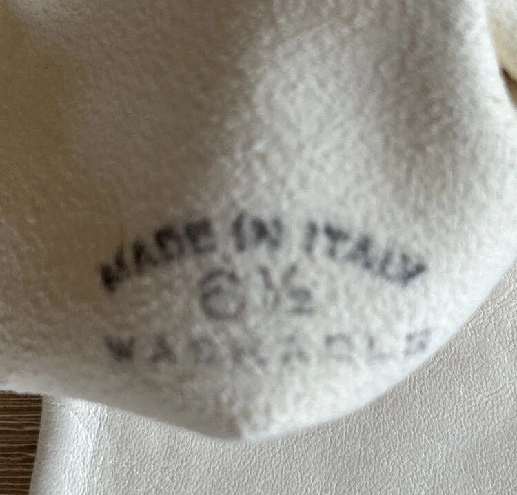 Vintage Womens Leather Dress Gloves Made in Italy Ivory White Size 6 1/2 - Image 3 of 3