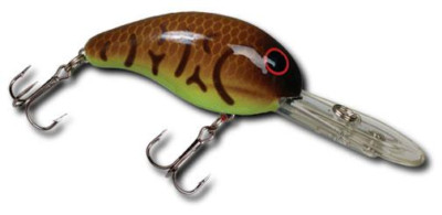 Bandit 300 Series Crankbait - Brown Crawfish Chartreuse Belly PRE-PRADCO COLOR
