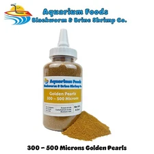 Golden Pearls 300-500 Microns for Fry, Juveniles, Corals, Reef Tanks. Bottle