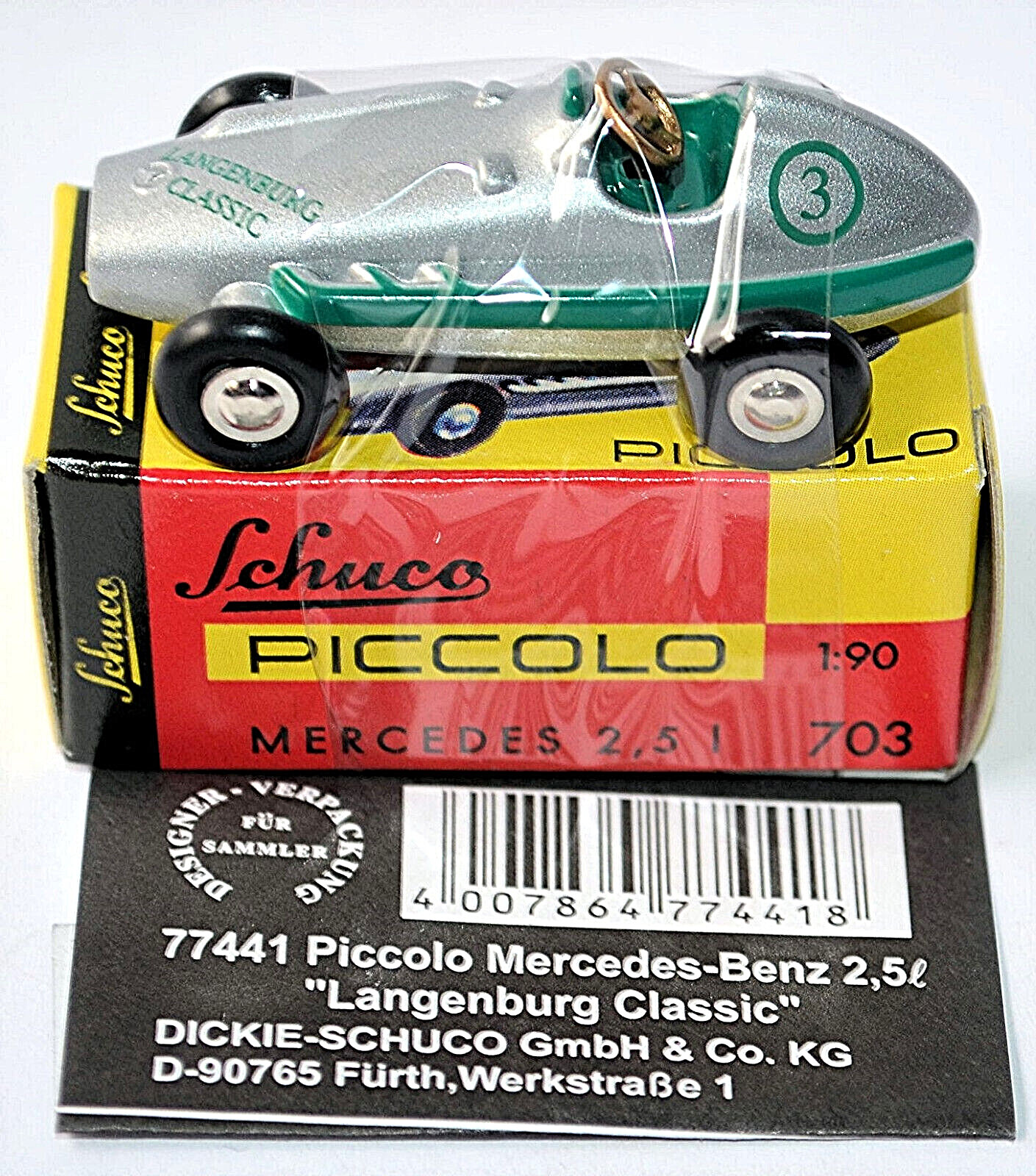 Mercedes Benz 2.5l #3 Formula1 Langenburg Classic 1:90 Schuco Piccolo 77441