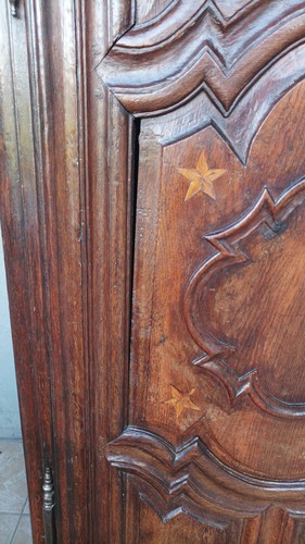 Armoire Louis XIV en chêne massif époque 18ème - Afbeelding 10 van 23