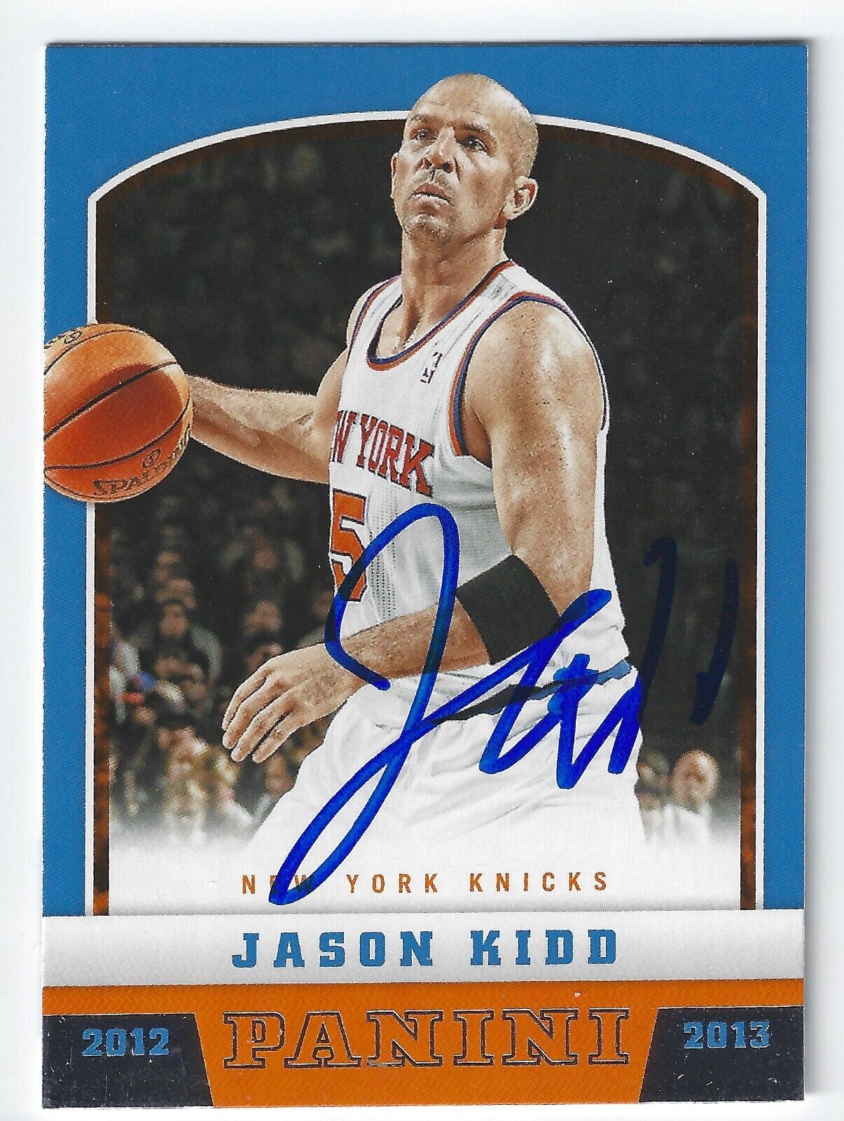 JASON KIDD NEW YORK KNICKS SIGNED CARD DALLAS MAVERICKS BUCKS NETS PHOENIX  SUNS