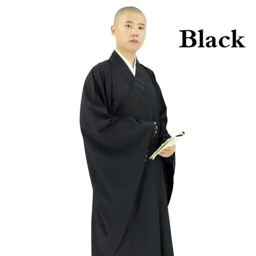 Mens Shaolin Buddhist Monk Dress Meditation Haiqing Robe Kung Fu Suit Unisex Art - Picture 12 of 19