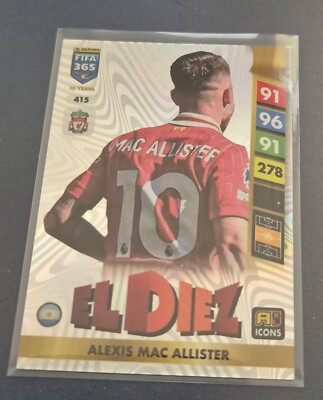 2025, ALEXIS MAC ALLISTER, EL DIEZ, PANINI FIFA 365, ADRENALYN XL, #415