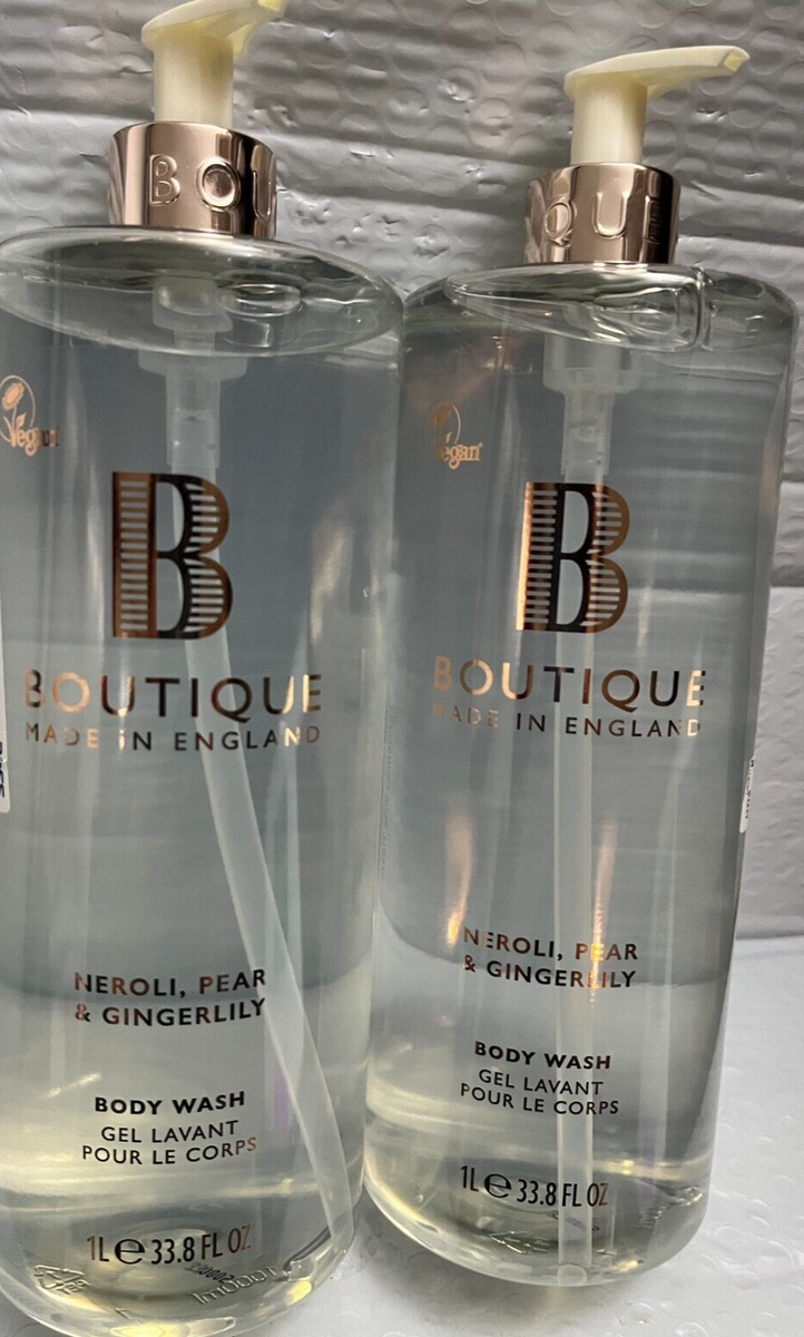 BOUTIQUE BODY WASH NEROLI,PEAR &GINGERLILY MADE IN ENGLAND