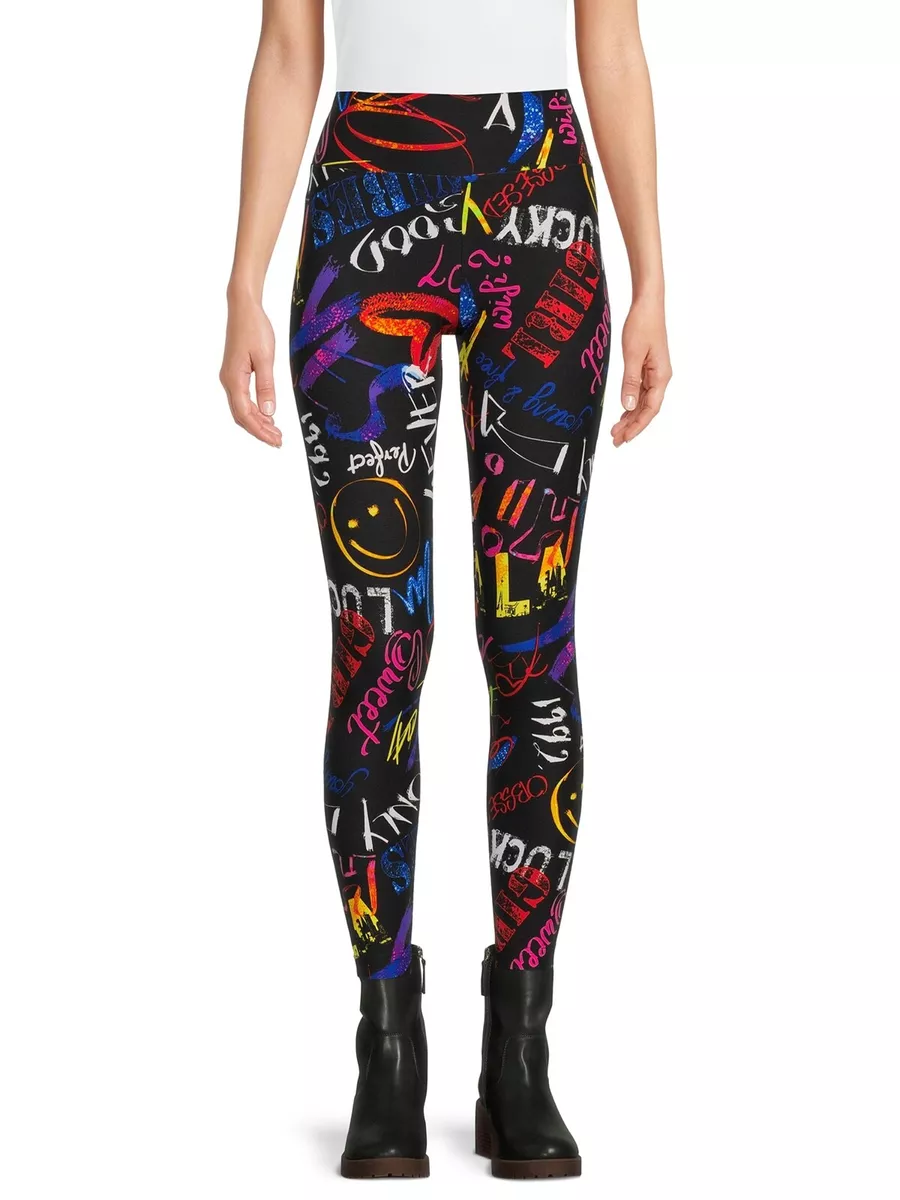 No Boundaries Women Junior Graffiti Ankle Sueded leggings U pick