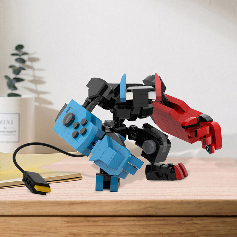 MOC Red Blue Game Handle Building Blocks PS Controller Machine Robot ...