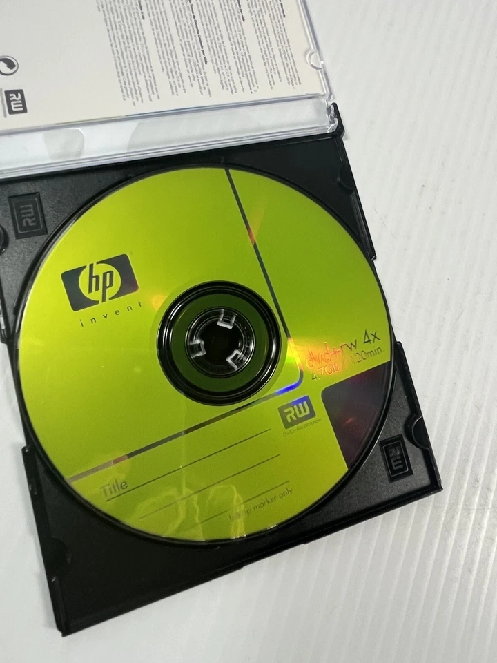 HP Invent DVD+RW 4X 4.7GB Data 120 Min Video Lot 8 DW00021M New - Image 4 of 4
