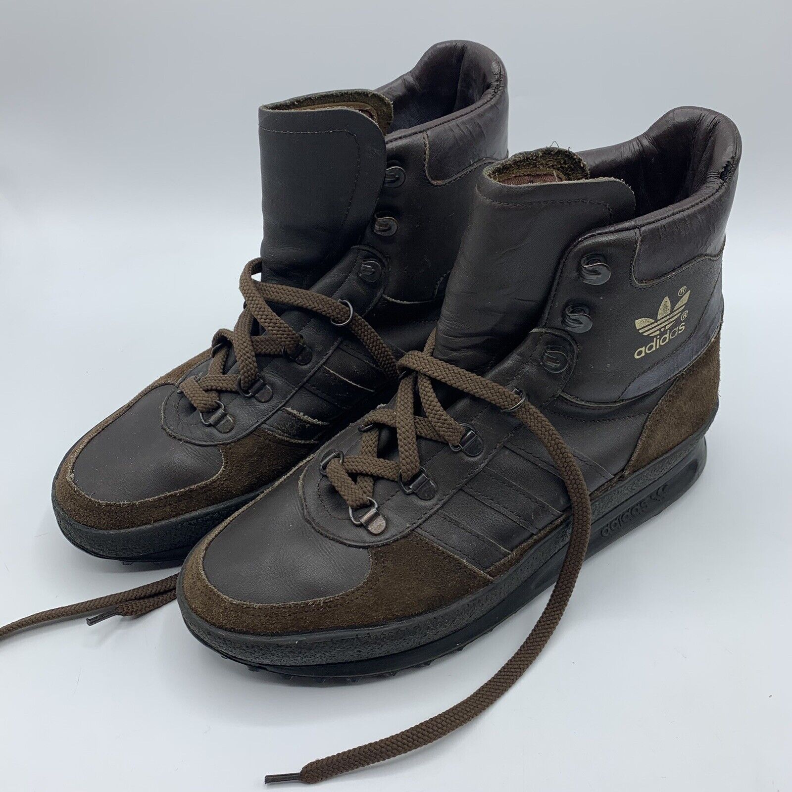 Vintage 1980s Adidas Brown Trekking Boots - Size USA 7 - Made in Yugoslavia