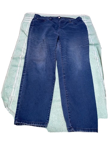 Womens Charter Club Skinny Leg Blue Jeans Size 16 W Free USPS Shipping - 第 1/8 張圖片