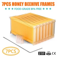 7 Plastic AUTO Seeping Honey Hive Beehive Frames for Brood Beekeeping Box House