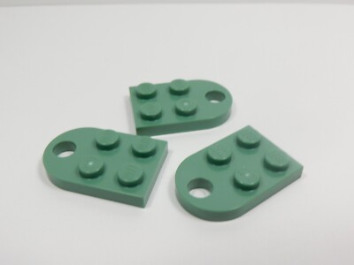 LEGO Lot of Sand Green 3x2 Plates w/ Hole on End C11