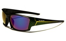 X Loop Sunglasses Mirror Lenses Plastic Frames Sport Golf Baseball Driving Men.
