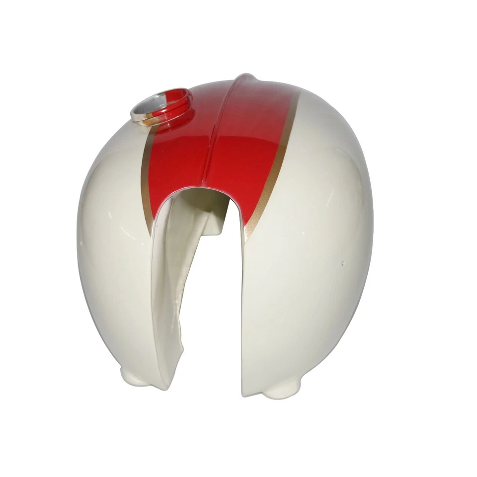 Fits For Triumph T120R TR6 650cc White Red Stripe Petrol Gas Fuel Tank - Image 2 of 4