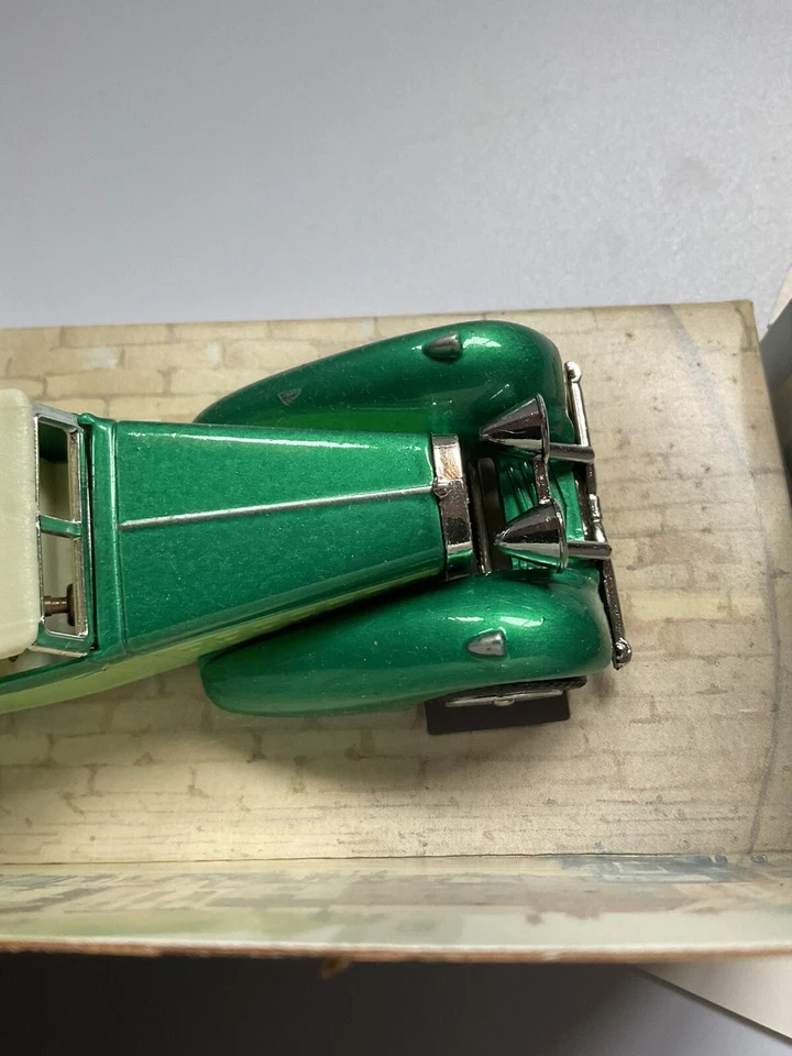 火柴盒 1990 年 YESTERYEAR 型号 1938 年 Y17A 绿色 HISPANO SUIZA 铆钉轴  — 第 4/4 张图片