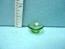 Miniature Green Glass Bowl #HB312 Bright Delights 1/12th Scale