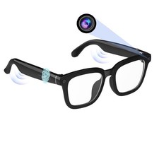 Smart AI Glasses with 80MP HD Camera, 1080P Video, Bluetooth/Wi-Fi, Voice Con...