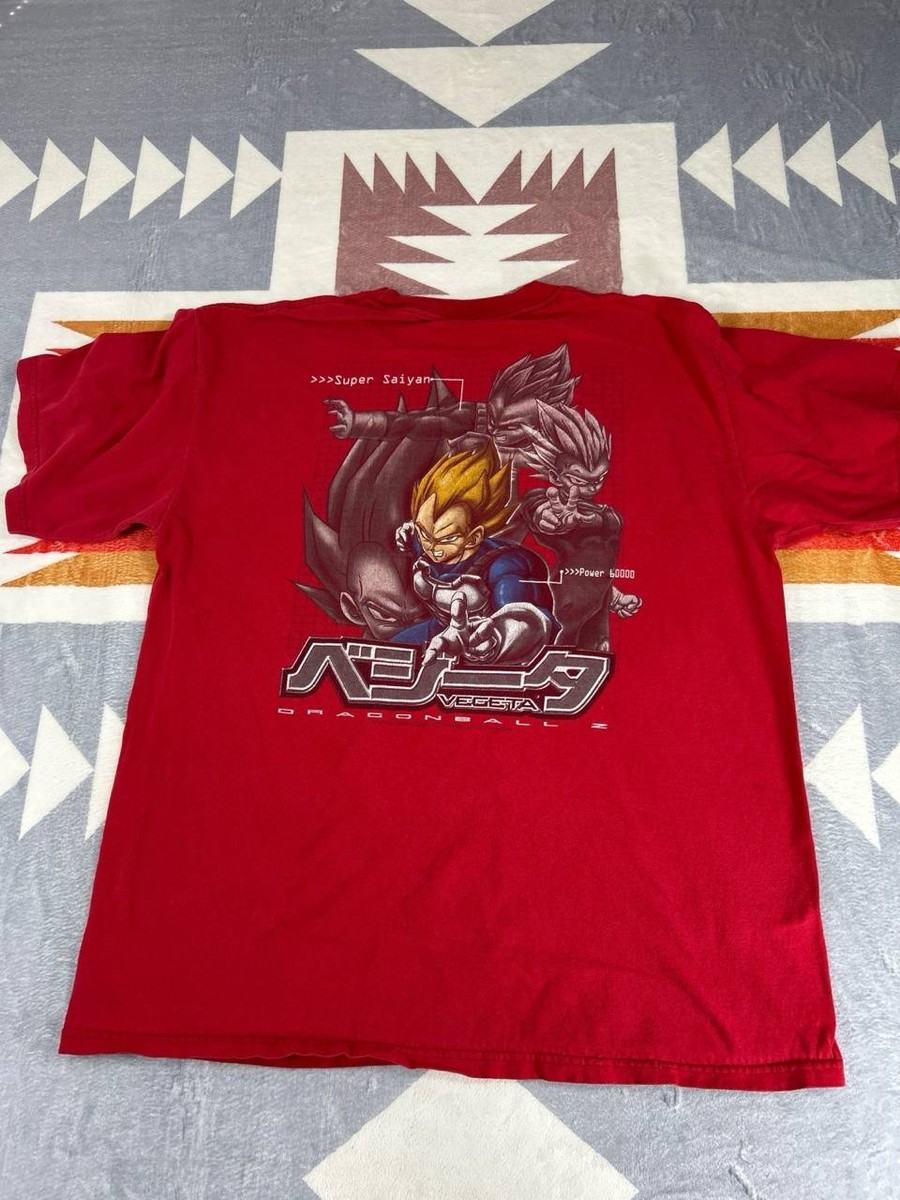 Vintage Dragon Ball Z Shirt Size Xl Vegeta Super Saiyan Goku Red