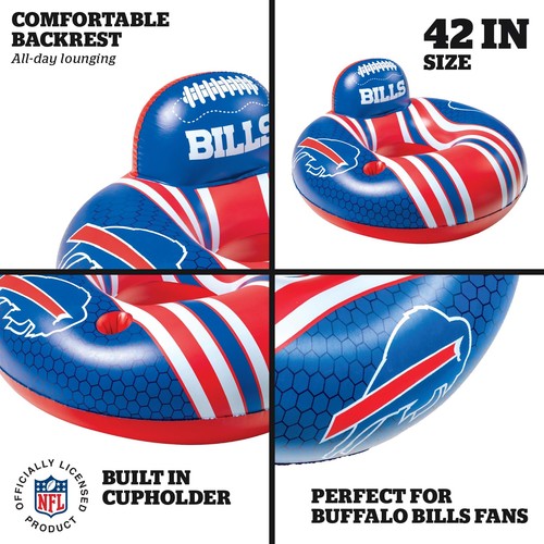 BigMouth Buffalo Bills 42” Inflatable Pool Floats Officially Licensed NFL Fan - Picture 3 of 6