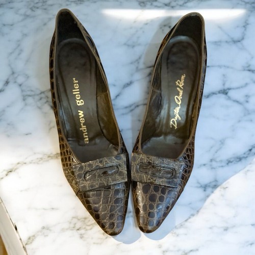 Vintage Alligator 50’s Andrew Geller Dayton’s Oval Room Heel Pumps Womens Size 8