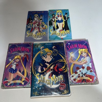 Vtg 5 VHS Sailor Moon the movie hearts in ice, love conquers all, time travelers