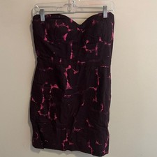 J crew size 8 dark purple and Pink Strapless Dress