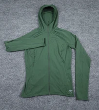 Arcteryx Hoodie Jacket Women's Medium Green ADAHY HOODY Full Zip Stretch