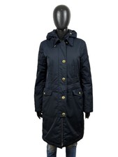 Peuterey warme Jacke Parka gefüttert mit Kapuze blau Damen Größe 44 \ M