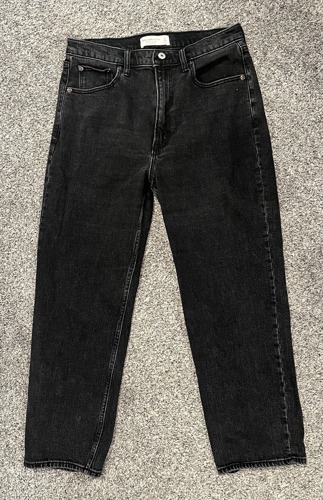 Abercrombie and Fitch Straight Ankle Ultra High Rise Jeans Black Size 10/30