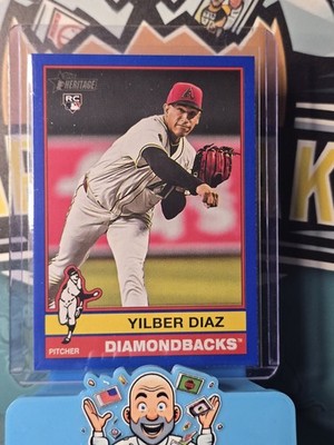 2025 Topps Heritage Yilber Diaz #372 Dark Blue Border RC Arizona Diamondbacks