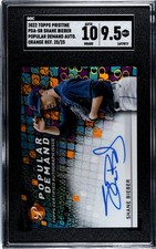 2022 Topps Pristine Shane Bieber ORANGE REFRACTOR /25 SGC 9.5 w/10 AUTO (25/25)