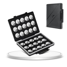 CR2032 Battery Case Holder Storage, Water-Resistant Anti-Shock, Coin Cell Bat...