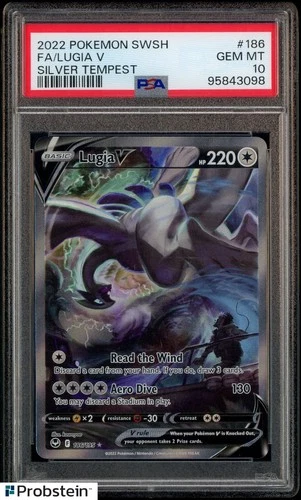 2022 Pokemon SWSH Silver Tempest #186 FA/Lugia V PSA 10 GEM MINT