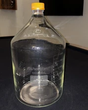 Fisherbrand 10000 mL Reusable Glass Media Bottle w/ Cap FB-800-10000