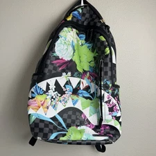 Sprayground Sip Neon DLXSV Black Checker Backpack Limited Edition Preowned