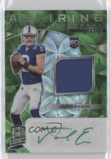 2020 Panini Spectra Aspiring Neon Green Prizm 8/35 Jacob Eason #3 Patch Auto v9t
