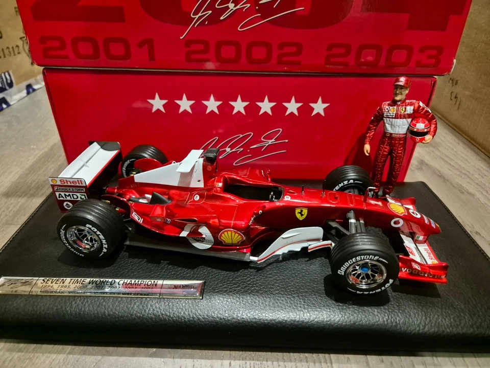 Hot Wheels 1.18 Ferrari F1 GP 2004 World Champion 7 time winner Schumacher B6220 - Image 2 of 4