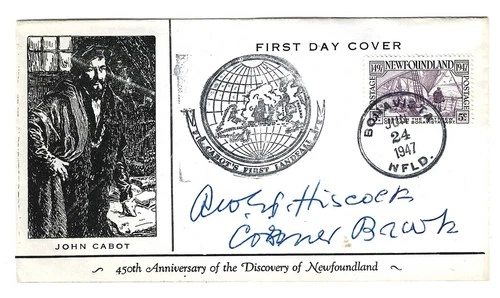 1947 Canada - Bonavista, Nfld. 5c John Cabot First Day Cover FDC - Lovely Cachet