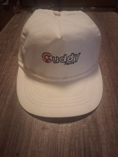 Vintage Cuddy Farms Trucker Foam Mesh Hat Cap Snapback Made in USA White