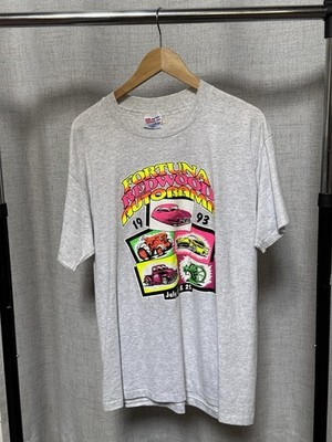 Vintage Large Car T Shirt Fortuna Redwood Auto rama 93 Single Stitch DS