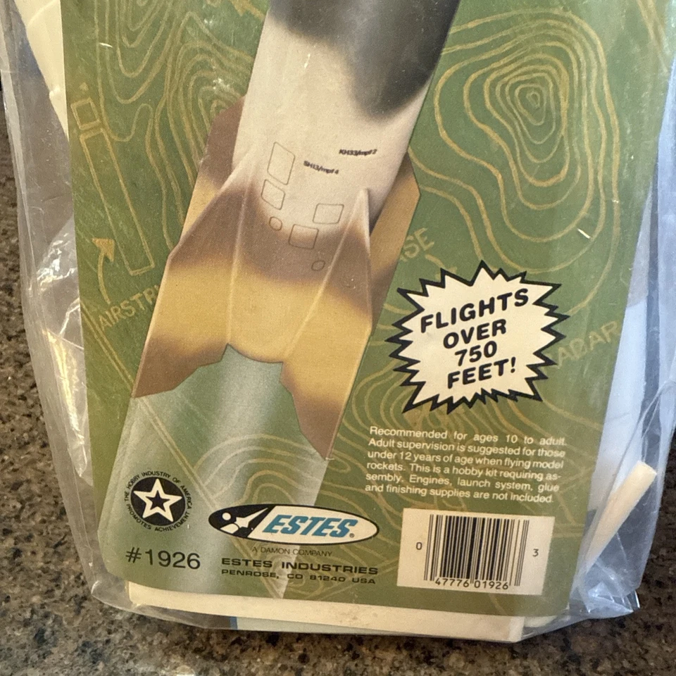 Estes V-2 kit de foguete modelo voador escala 1926 alemão V2 modelo foguete novo lacrado  - Imagem 4 de 4