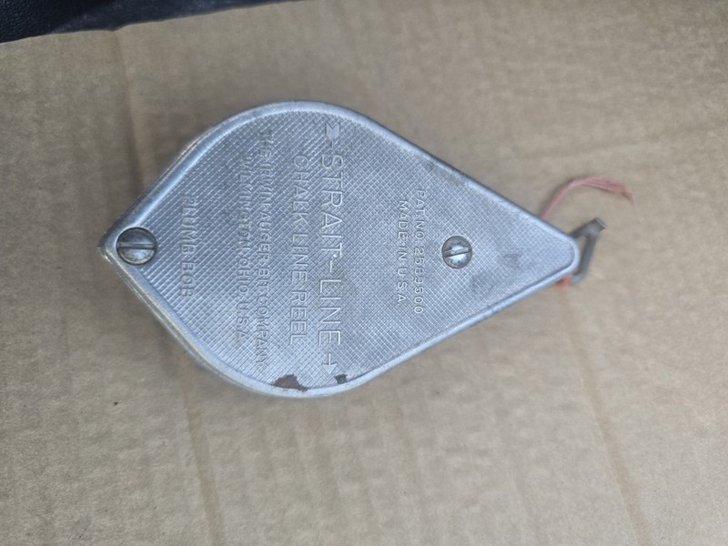 Vintage IRWIN AUGER BIT CO Strait Line Chalk Reel Pat 2589500 Plumb Bob USA
