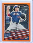 2026 Panini Prizm USA Stars & Stripes LIAM PETERSON #38 Orange Wave Prizm /75