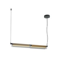 Led HäNgelampe Esstisch Glas Metall Grau Messing 93 Cm 3000 K Pendelleuchte