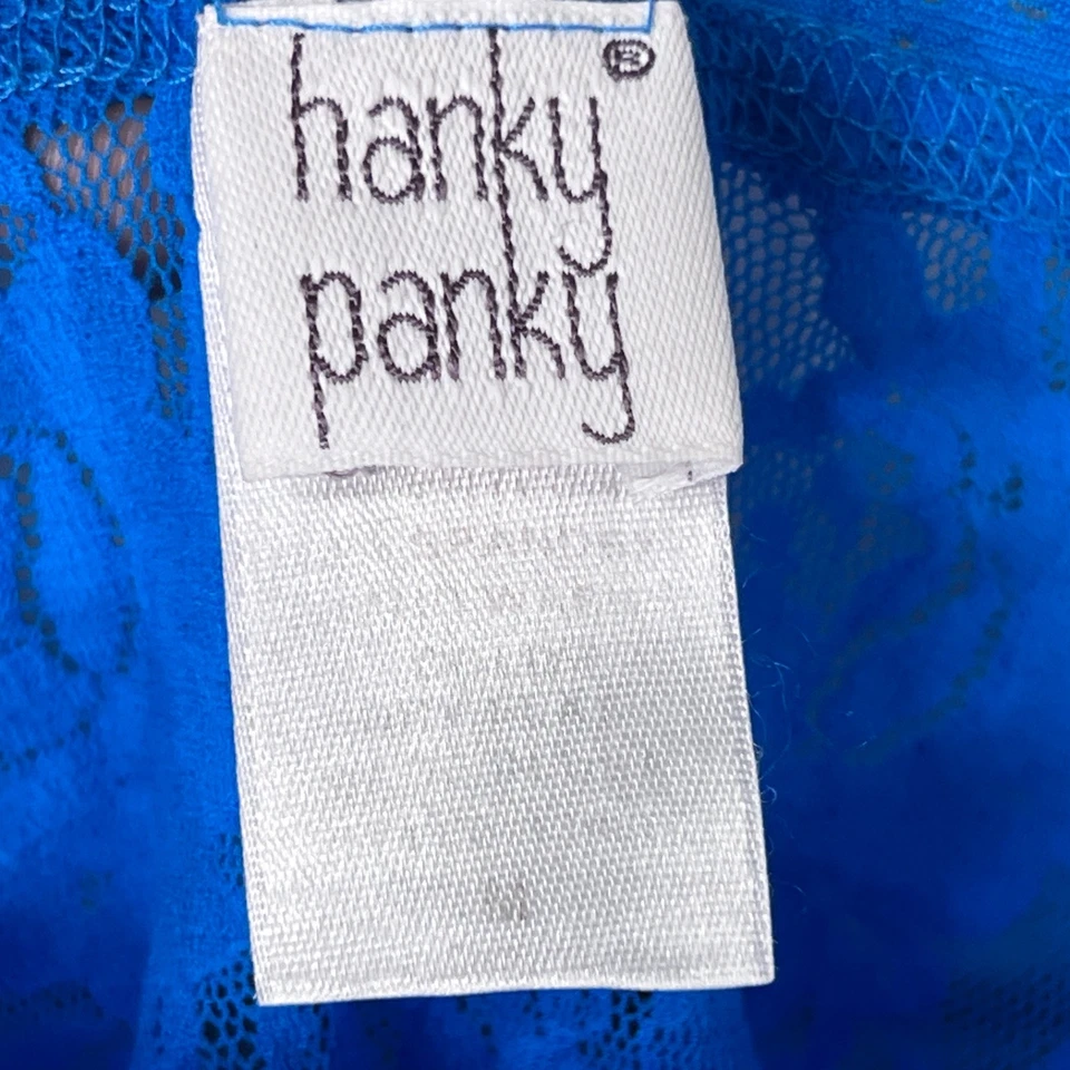 Top Hanky Panky Mujer M Azul Encaje Camiseta sin mangas Cuello redondo Transparente Sólido Elástico Foto 4 de 4